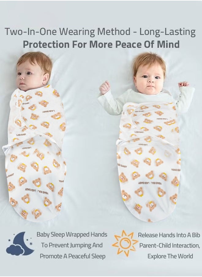 Baby Swaddle Sleep Sack with Hat Set