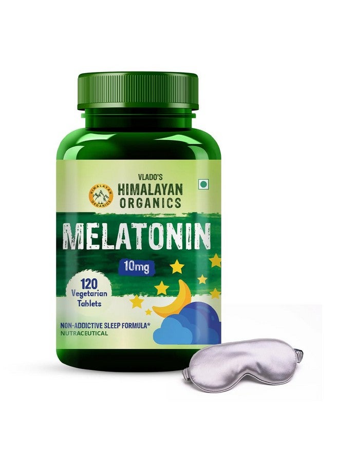 Himalayan organics ميلاتونين فلافدو من هيمالايا العضوية 10 ملغ لدورة نوم صحية | يساعد في تخفيف التوتر والقلق | تحسين التركيز | غير مسبب للإدمان (120 قرص)  - Image 1