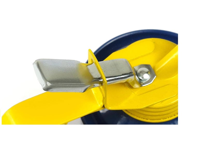 Ramex Oil Can, Oil Can For Vehicles, Multipurpose Metal Oil Can, Oil Can Pump Oiler With Fixed Spout, For All Lubrication Need Of Car, Bikes, Machines And Industrial Use -1/2 Pint Capacity. Glossy Blue & Yellow Oil Can - Image 3