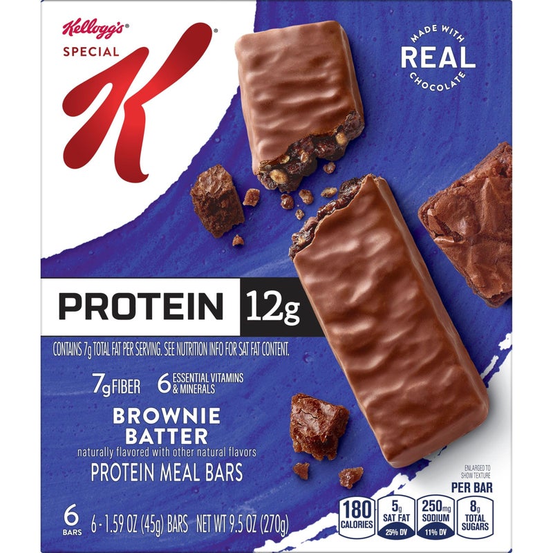 SPECIAL K Kellogg's Special K Protein Bars, Meal Replacement, Protein Snacks, Brownie Batter, 9.5oz Box (6 Bars) - Image 5