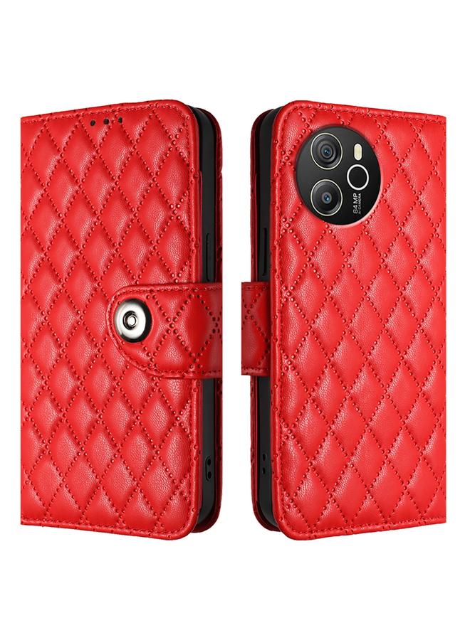S-TOP Case For Blackview Shark 8 Rhombic Texture Flip Leather Phone Case with Lanyard - Image 2