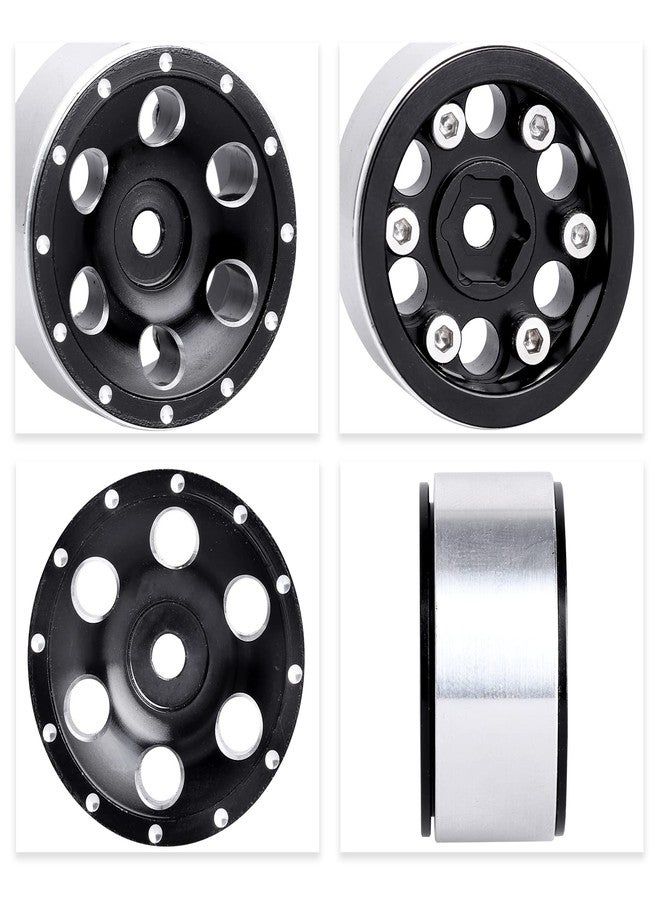 Hobbypark 4pcs 1.0 Beadlock Wheels Rims with Brass Wheel Weights Extended 7mm Hex Wheel Hubs for 1/24 RC Crawler Car Axial SCX24 Gladiator Bronco C10 Deadbolt Upgrades (Type C) - Image 5