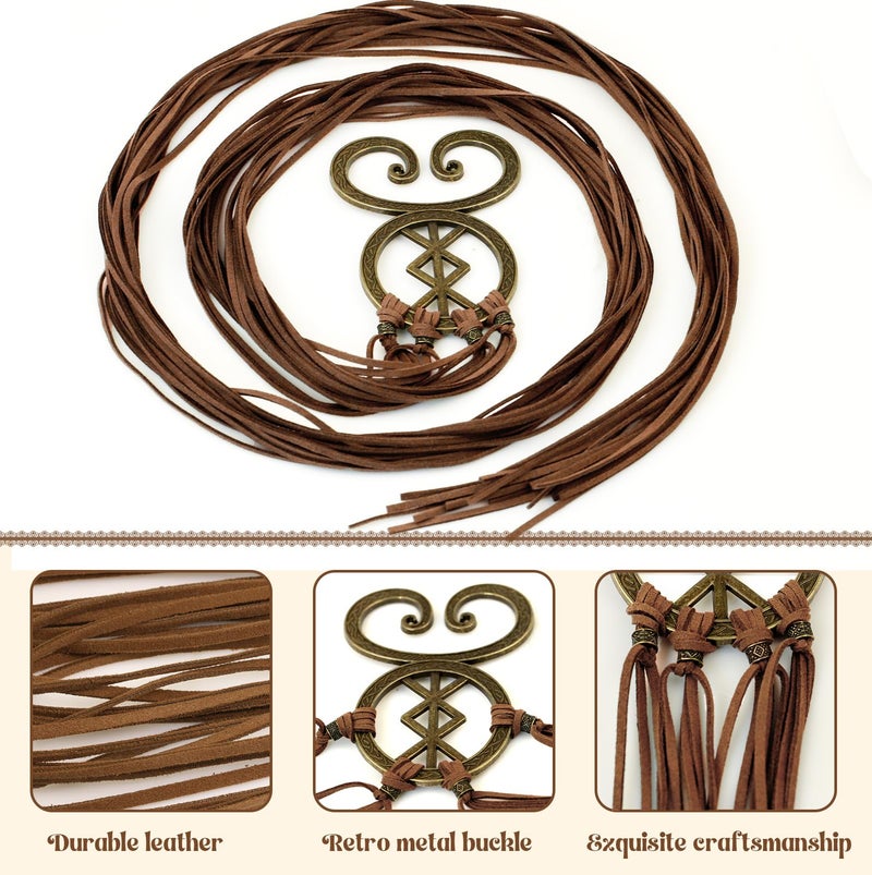 Pirekul Viking Costume Women Belt with Troll Cross - Medieval Renaissance Accessory for Viking, Ren Faire Halloween Cosplay - Image 2