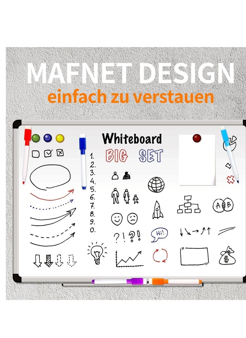 Generic - Whiteboard Pens, Whiteboard Markers, 9 Pieces Whiteboard Pens and Eraser set, Fine Tip White Board Pens White Board Markers Erasable, Dry Wipe Markers for Kids Weekly Planner Dry Erase Marker - Image 1