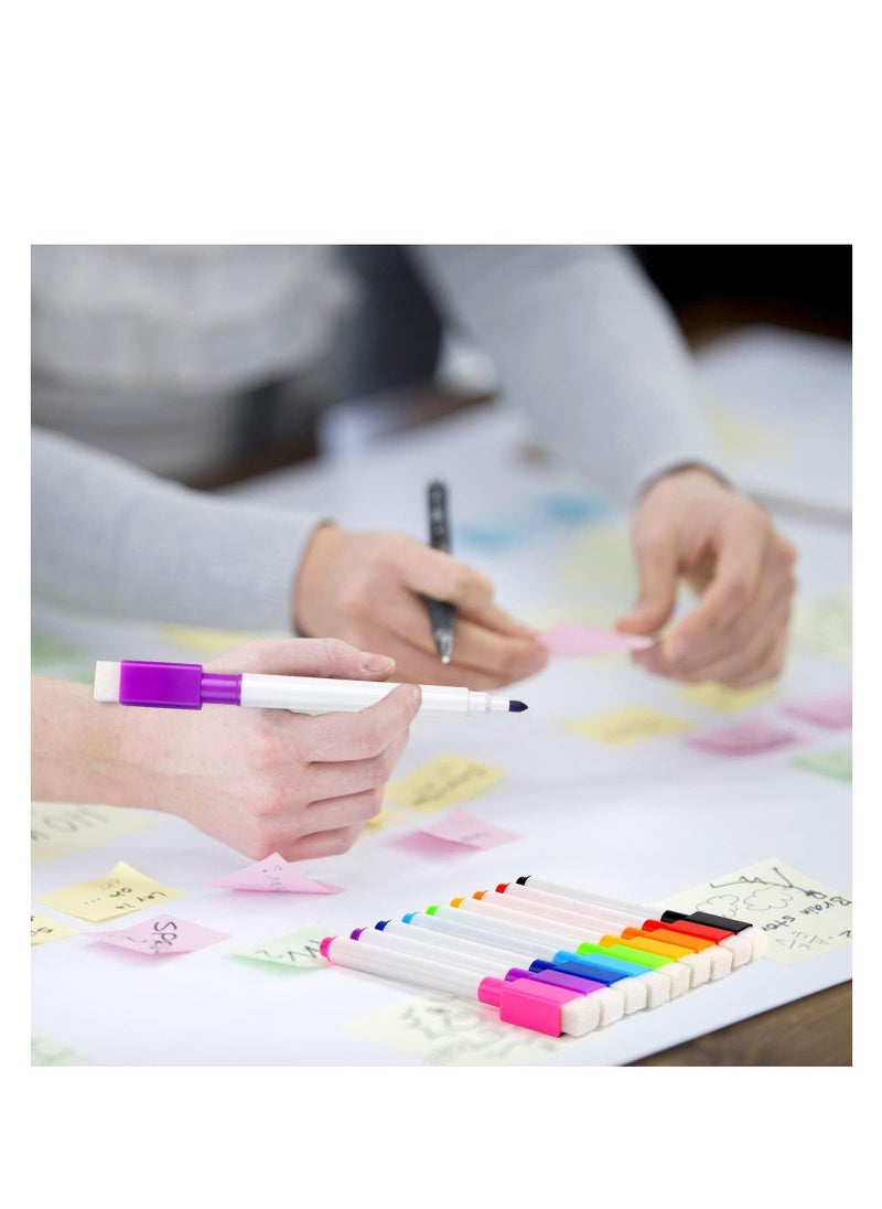 Generic - Whiteboard Pens, Whiteboard Markers, 9 Pieces Whiteboard Pens and Eraser set, Fine Tip White Board Pens White Board Markers Erasable, Dry Wipe Markers for Kids Weekly Planner Dry Erase Marker - Image 1