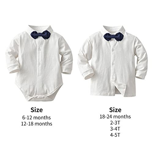 Volunboy Baby Boy Gentleman Suit Toddler Blue Formal Outfit Kids 3 Piece Vest Wedding Ring Bearer 18-24 Months Long Sleeve Shirt and Pants Set (Blue Plaid, 18-24 Months) - Image 5
