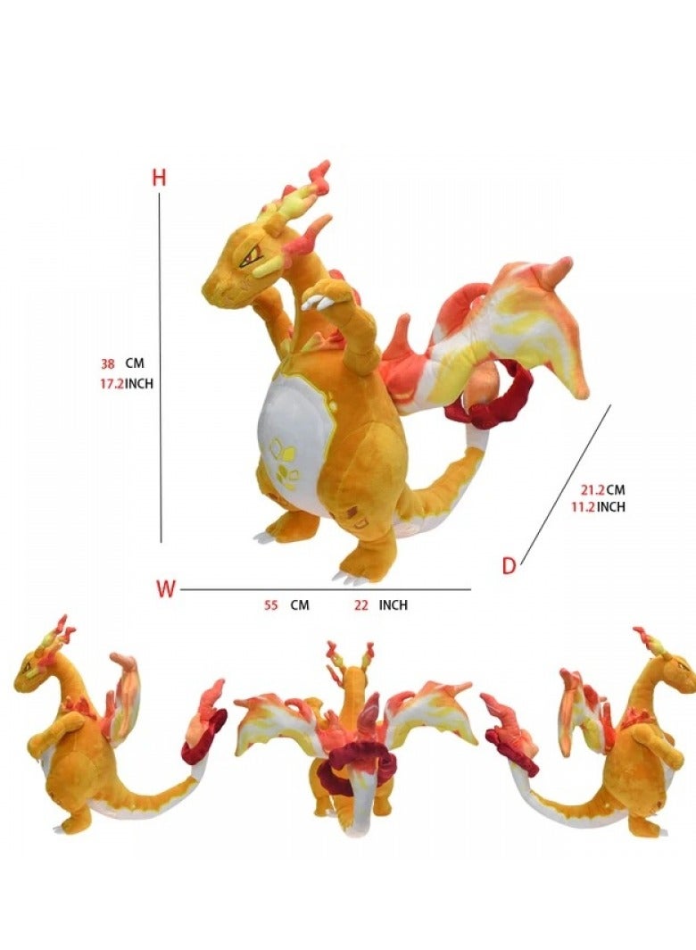 Bluejw 1-Piece Pocket Monsters Figure Charizard Plush Toys 38cm - Image 3
