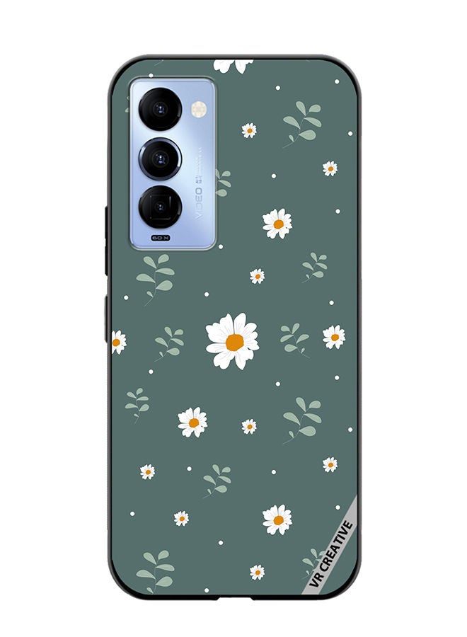VR CREATIVE Protective Case Cover For Tecno Camon 18/18 P Flower Design Multicolour - Image 1