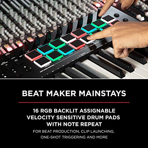 M-Audio Oxygen Pro 25 – 25 Key USB MIDI Keyboard Controller With Beat Pads, MIDI assignable Knobs & Buttons, and Software Suite Included - Image 4