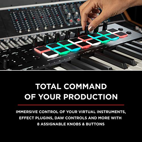 M-Audio Oxygen Pro 25 – 25 Key USB MIDI Keyboard Controller With Beat Pads, MIDI assignable Knobs & Buttons, and Software Suite Included - Image 3