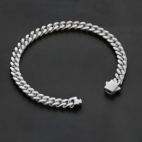Peora Silver Plated Stainless Steel Link Bracelet Fashion Jewellery for Men & Boys - Image 3