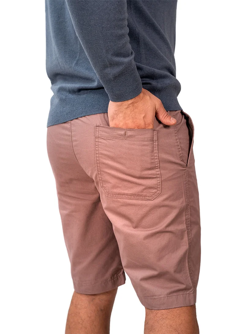 GIORDANO  Men's Cotton Twill Bermuda Shorts: Slim Fit, Elastic Waist, Ultimate Comfort for Men | Best Price UAE