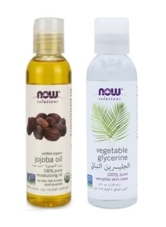 now jojoba oil 118 Ml  plus Glycerin Vegetable Oil 100% Pure Versatile Skin Care 118 Ml - Image 1