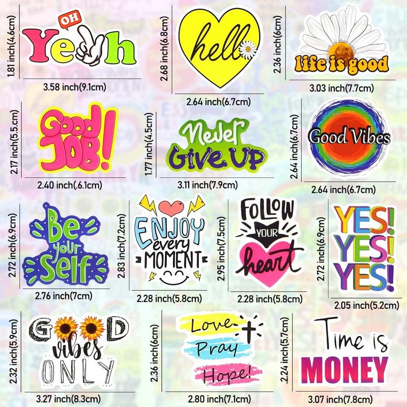 QTL Inspirational Stickers for Women Teens Motivational Stickers for Water Bottles Stickers for Adults Kids Laptop Stickers Waterproof Positive Stickers Packs 50Pcs - Image 3