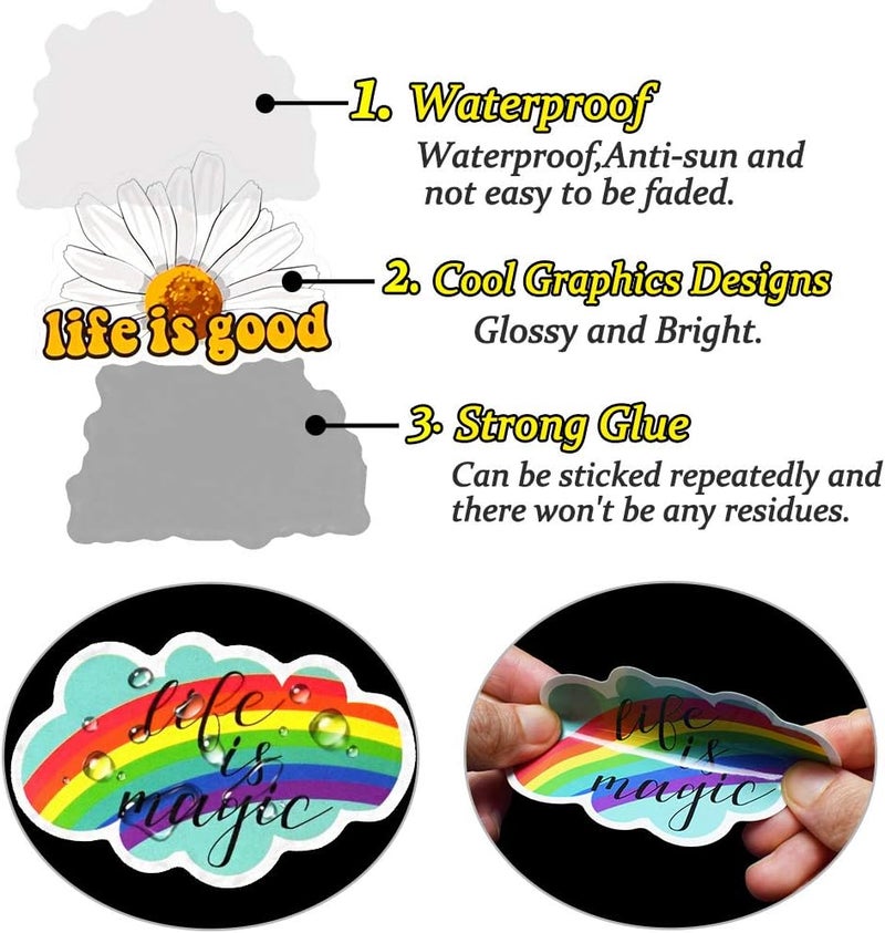 QTL Inspirational Stickers for Women Teens Motivational Stickers for Water Bottles Stickers for Adults Kids Laptop Stickers Waterproof Positive Stickers Packs 50Pcs - Image 4
