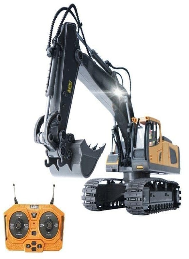 KIDIIG Remote Control Excavator Toy for 6-12 yr Boys, Best Birthday Gifts for Kids 6 7 8 9 10 11 12 Year Old, RC Construction Toys with Metal Shovel, Lights, Sounds 2.4Ghz 1:20 Scale -Multicolor - Image 1