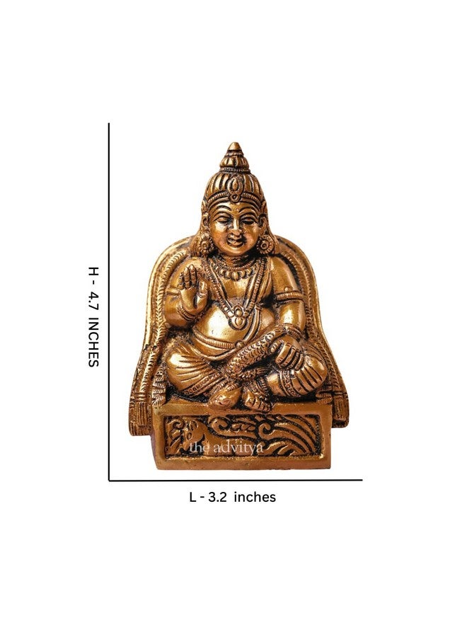 The Advitya تمثال كوبر النحاسي أدفيتيا لفاستو | تمثال كوبر النحاسي | تمثال كوبر | تمثال كوبر للثروة والازدهار، العبادة، المعبد، المنزل، المكتب، الأعمال، هدية حظ سعيد (النموذج 1) - Image 2
