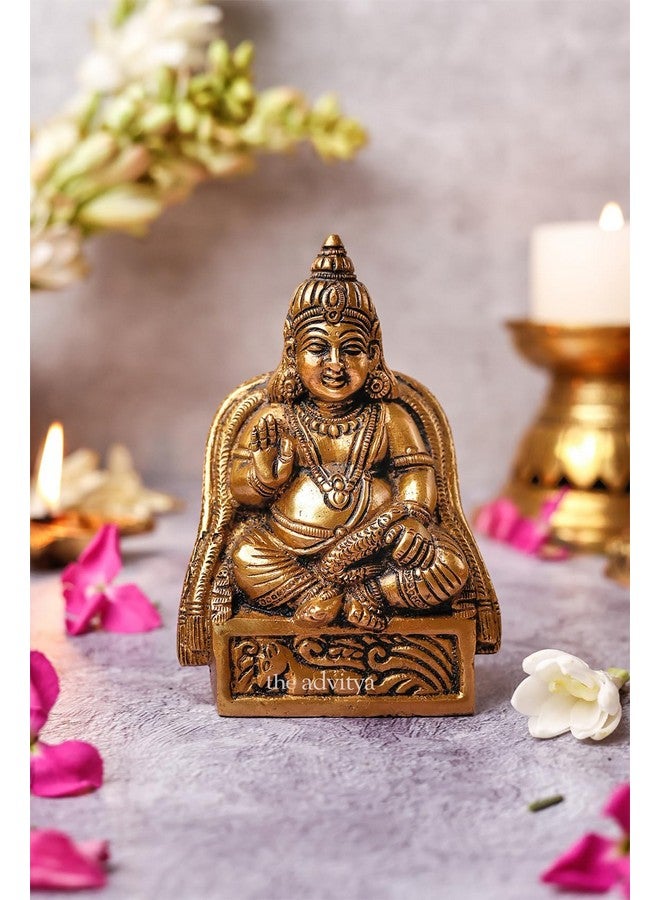 The Advitya تمثال كوبر النحاسي أدفيتيا لفاستو | تمثال كوبر النحاسي | تمثال كوبر | تمثال كوبر للثروة والازدهار، العبادة، المعبد، المنزل، المكتب، الأعمال، هدية حظ سعيد (النموذج 1) - Image 1