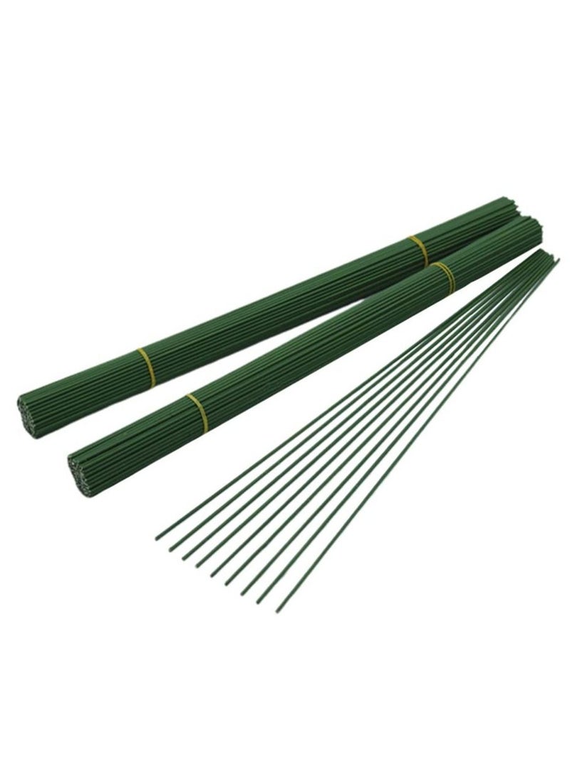 SYOSI 100Pcs 40cm Dark Green Floral Stem Wire, Flower Making Accessory Perfect for DIY Bouquet Stem Wrapping and Crafts - Image 1