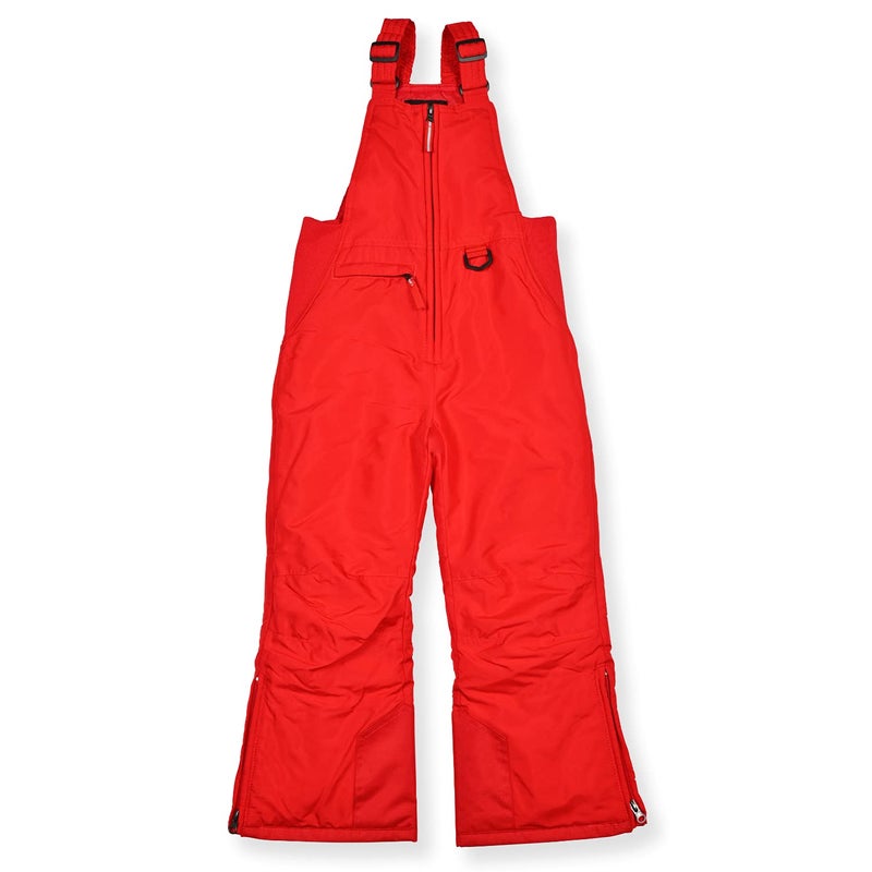 Arctic Quest Boys Classic Snow Bib Ski Pants Overalls Winter Snowsuit WaterResistant Windproof Outdoor Rain Bib Bold Red 1012