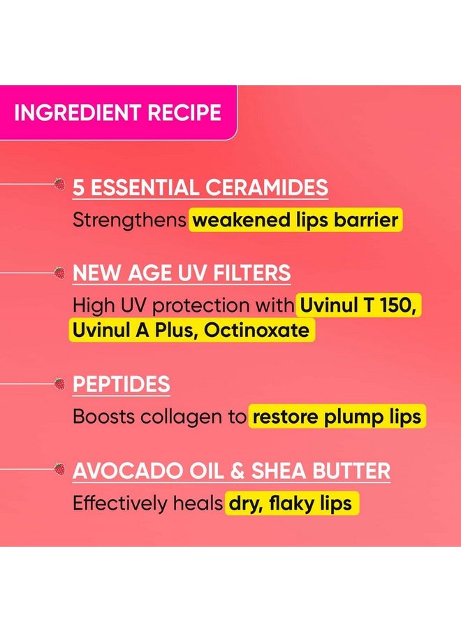 Dot & Key Dot&Key Ceramide&Peptide Barrier Repair Lip Balm Spf 50Pa+++|Red Romance|Uva/Uvb Lip Protection|Soft Tinted Lip Moisturizer|Boosts Collagen&Instantly Plumps Lip|Lip Balm For Women|10Gm  - Image 4