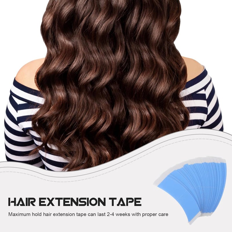 2 Packs Invisible Hair Extension Adhesive Tape Double Sided for Women Girls - Image 5