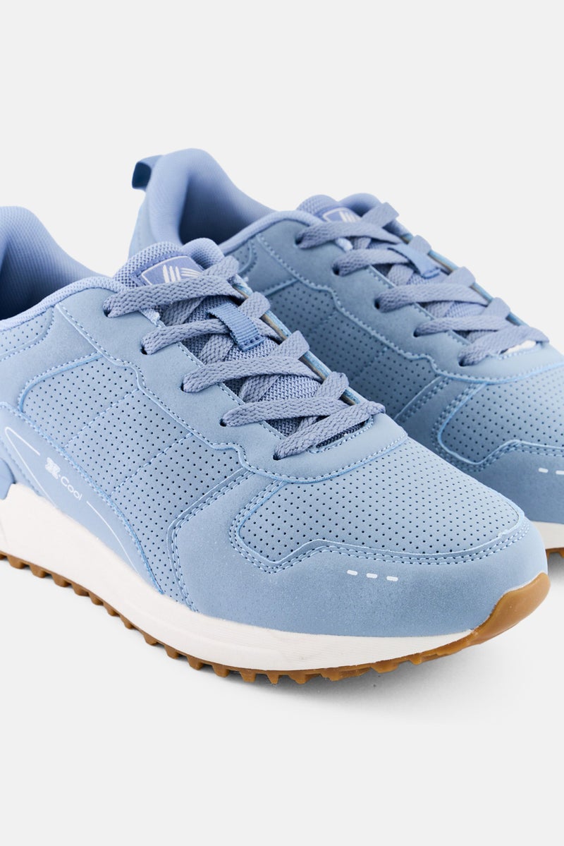 RBX Women Lace Up Outdoor Shoes, Light Blue - Image 3