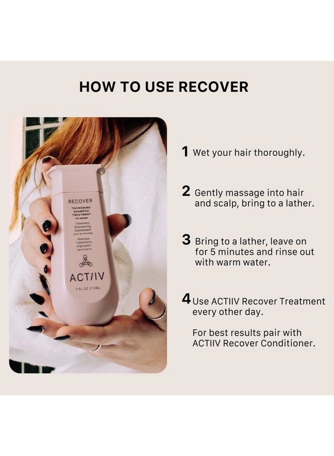 ACTIIV Recover Thickening Shampoo Treatment For Women | Supports the Appearance of Fuller, Healthier-Looking Hair, Supports Scalp Health, Plant-Based, Color-Safe, Vegan, All Hair Types, 215 mL / 7 oz - Image 4