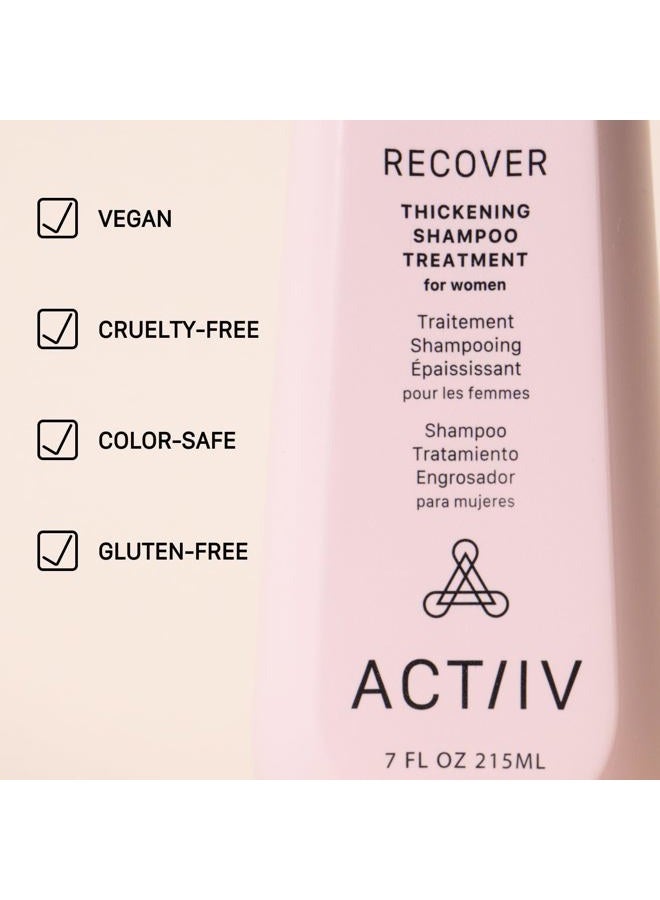 ACTIIV Recover Thickening Shampoo Treatment For Women | Supports the Appearance of Fuller, Healthier-Looking Hair, Supports Scalp Health, Plant-Based, Color-Safe, Vegan, All Hair Types, 215 mL / 7 oz - Image 5