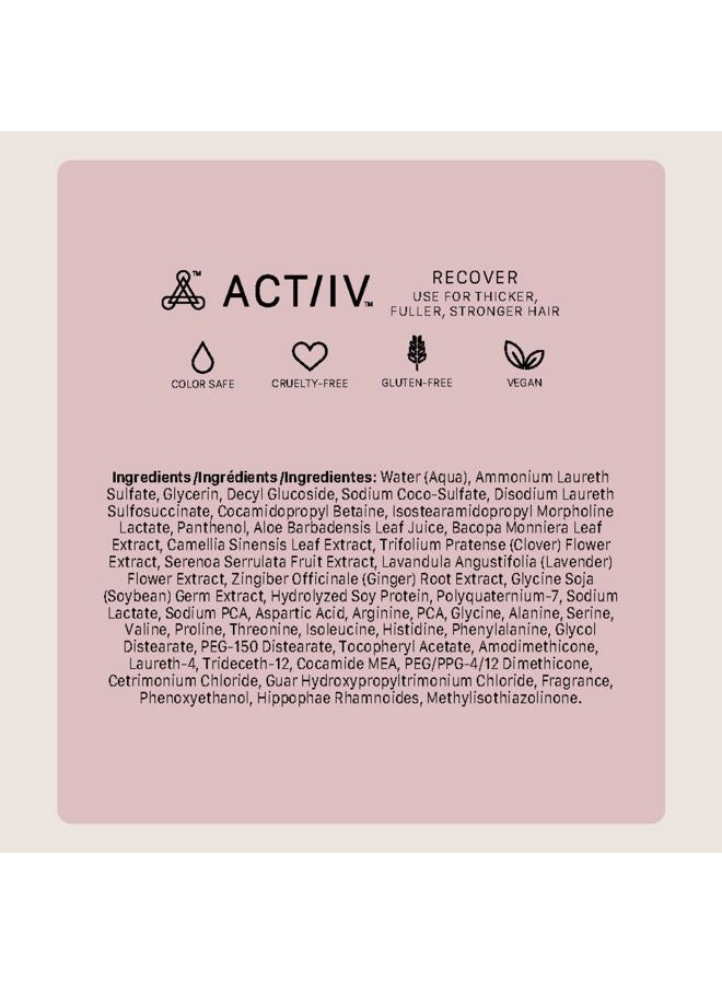 ACTIIV Recover Thickening Shampoo Treatment For Women | Supports the Appearance of Fuller, Healthier-Looking Hair, Supports Scalp Health, Plant-Based, Color-Safe, Vegan, All Hair Types, 215 mL / 7 oz - Image 2