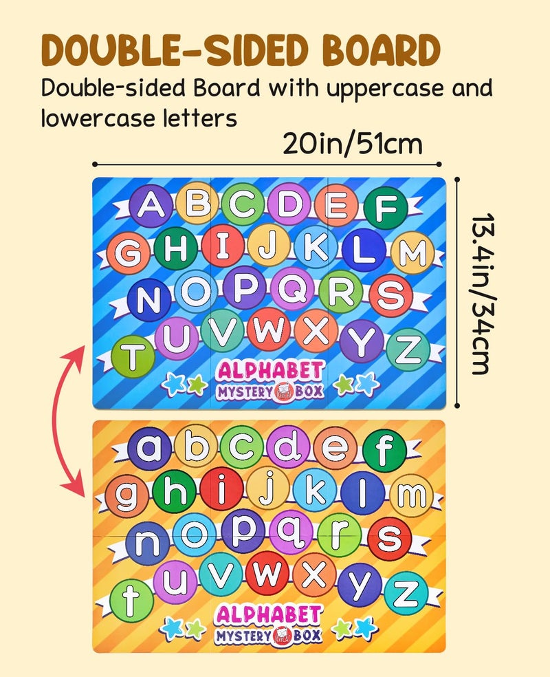 JoyCat Mystery Alphabet Box for Kids 26 PCS Letters Sorting Matching Game Activities Letter Sounds Fine Motor Learning Toys for Preschool Kindergarten Classroom - Halloween - Image 3