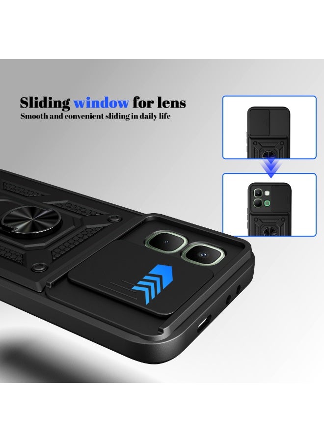 CHEROSIN Phone Cover for Infinix Note Edge 5G with Slide Camera Cover Drop Protective Phone Case with Magnetic Car Mount Holder - Image 5