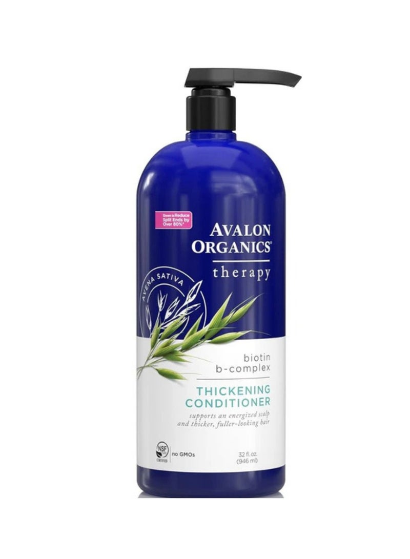 Avalon Organics Biotin B-Complex Thickening Conditioner, 32 fl oz 907 ml - Image 1