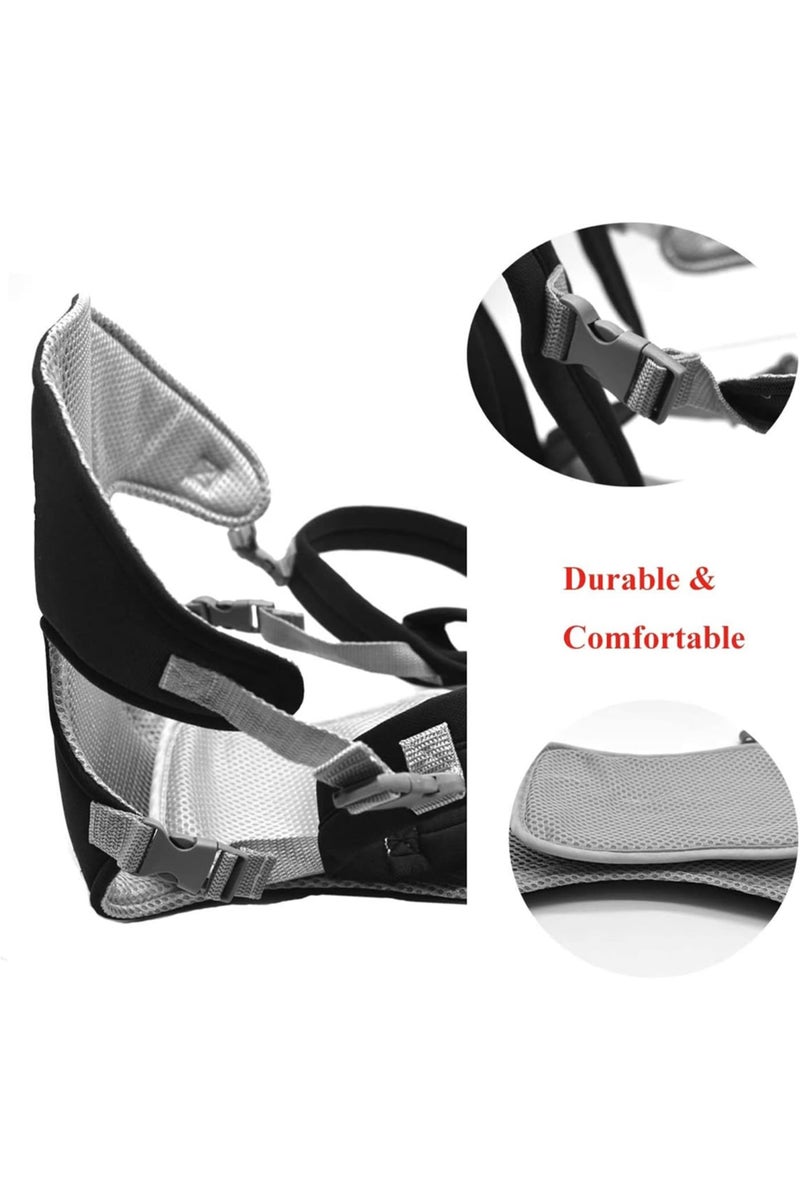 Star Babies Baby Carrier Adjustable Breathable Baby Carrier  - Black - Image 5