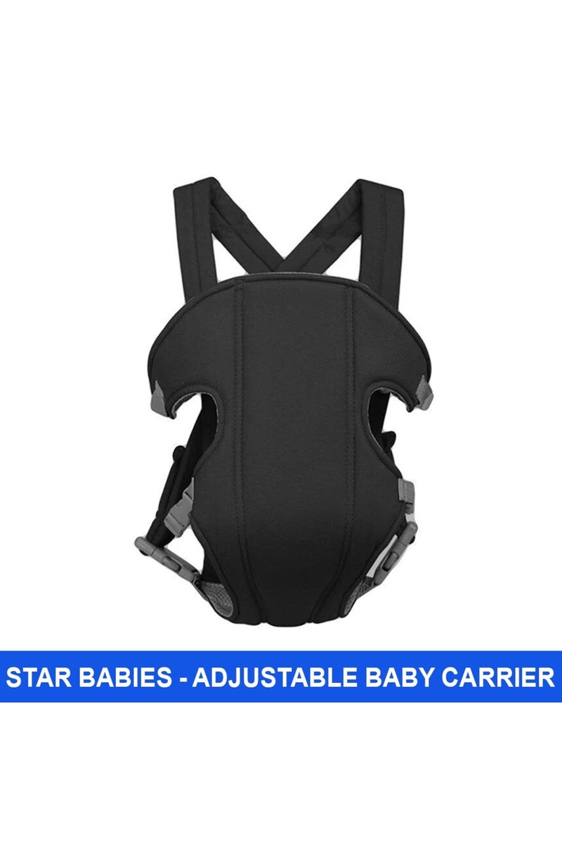 Star Babies Baby Carrier Adjustable Breathable Baby Carrier  - Black - Image 2
