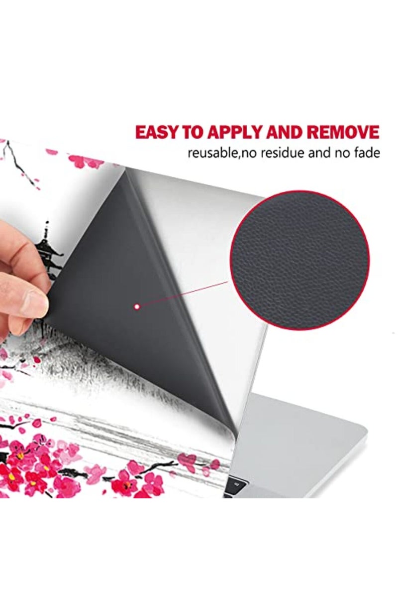 AIMSA Laptop Skin Sticker Decal, 12 13 13.3 14 15 15.4 15.6 inch Laptop Art Decal Protector Notebook Netbook PC 15.6" Universal Vinyl Cover, Mountain Sakura Ink Painting - Image 3