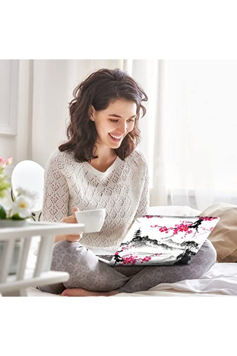 AIMSA Laptop Skin Sticker Decal, 12 13 13.3 14 15 15.4 15.6 inch Laptop Art Decal Protector Notebook Netbook PC 15.6" Universal Vinyl Cover, Mountain Sakura Ink Painting - Image 5