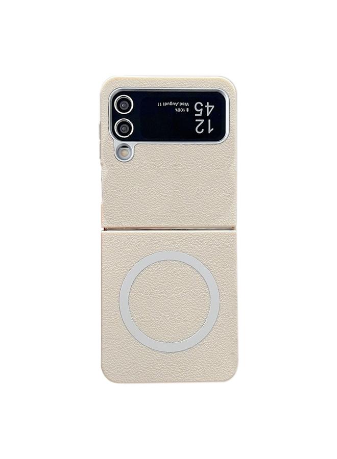 اس-توب جراب لهاتف Samsung Galaxy Z Flip4 بتصميم من الجلد مع غطاء MagSafe كامل التغطية - Image 1