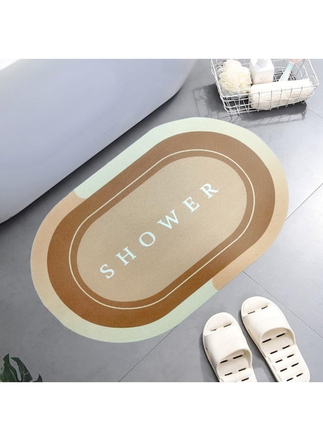 Status Status Contract Shower Water Absorbing Mat For Bathroom Quick Dry Rubber Backed Anti-Slip Floor Mat Non Slip Mat For Home, Kitchen(Shower) (40 X 60 Cm) (D1) - Image 1
