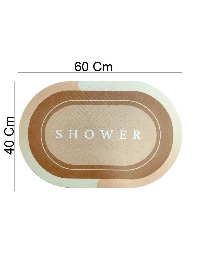 Status Status Contract Shower Water Absorbing Mat For Bathroom Quick Dry Rubber Backed Anti-Slip Floor Mat Non Slip Mat For Home, Kitchen(Shower) (40 X 60 Cm) (D1) - Image 5