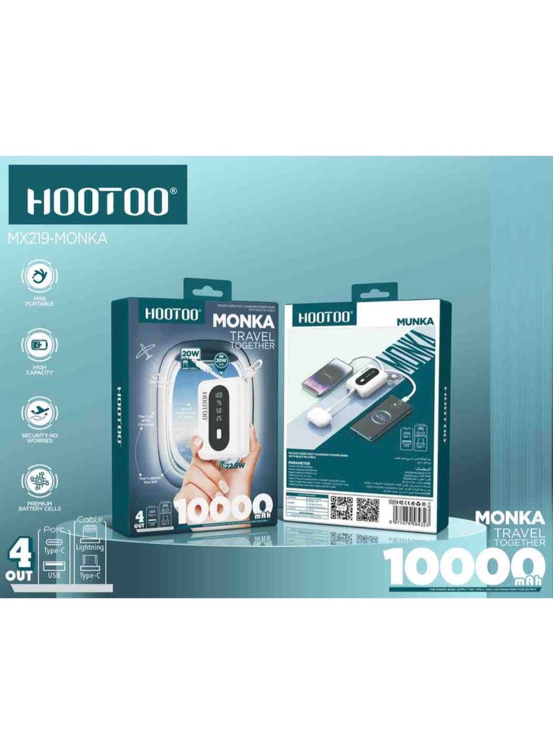 هوتو 10000mAh بقدرة 22.5 واط مع 4 منافذ شحن مدمجة لشحن سريع وآمن لكل الأجهزة - Image 5