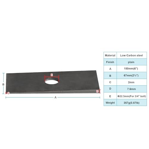 eoere 4 PCS Steel Shim Beveled Washers 2 Degree Axle Suspension Leaf Spring Underpinning Tapered Wedges - Image 2