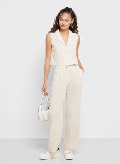 Ginger Linen Waistcoat Vest & Straight Fit Pants Co-ord Set  - Image 5