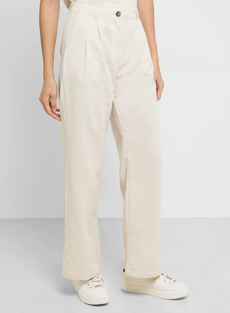 Ginger  Linen Waistcoat Vest & Straight Fit Pants Co-ord Set for Women | Best Price UAE