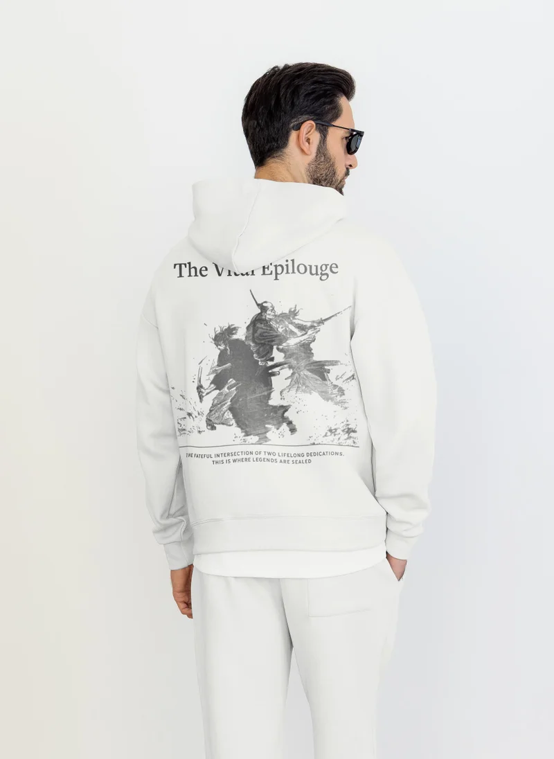 SHAPES CONTRAST PRINTED MIDWEIGHT HOODIE