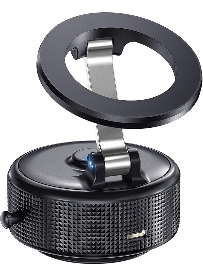 Green Tiger Electric Vacuum Magnetic Phone Holder, Magnetic-Compatible Car Mount with Suction Cup, Cell Phone Holder for iPhone 16/15/14/13/12 & All Smartphones