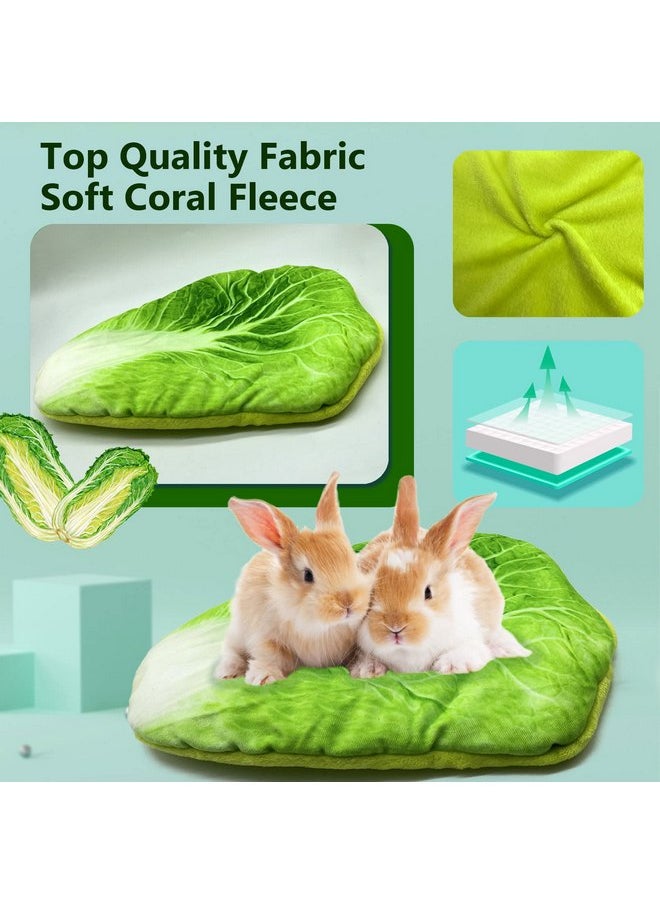 Kathson - kathson Bunny Bed Guinea Pig Warm Bed with Grass Mat Rabbit Warm Fleece Sleep Pad Small Animal Cages Sleeping Mat Sleep Bed for Squirrel Chinchilla Hedgehog Hamster Cat - Image 1