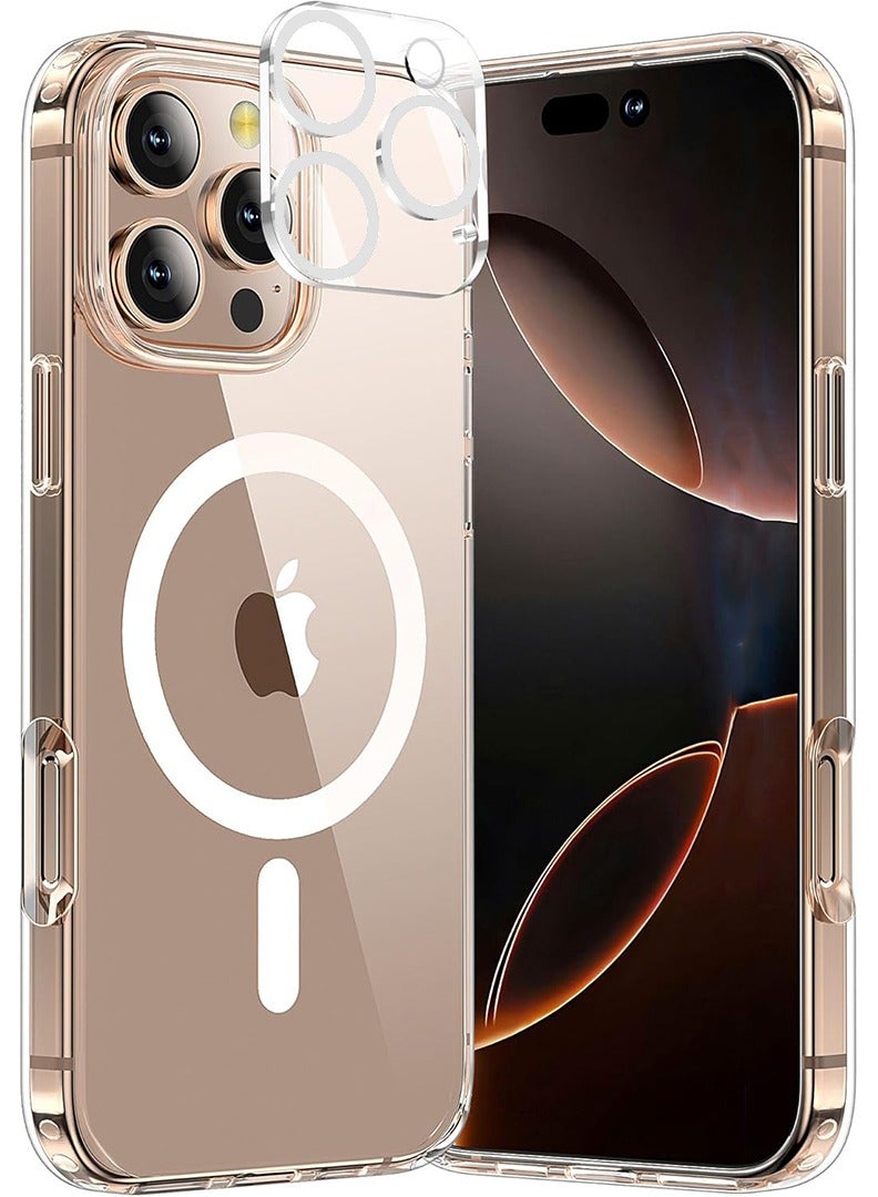 Theodor iPhone 16 Pro Case Mag Safe - N52 Magnet, Ultra-Thin, Drop Protection, Screen & Lens Protection, Crystal Clear Only iPhone 16 Pro Cover And Camera Protector - Image 1