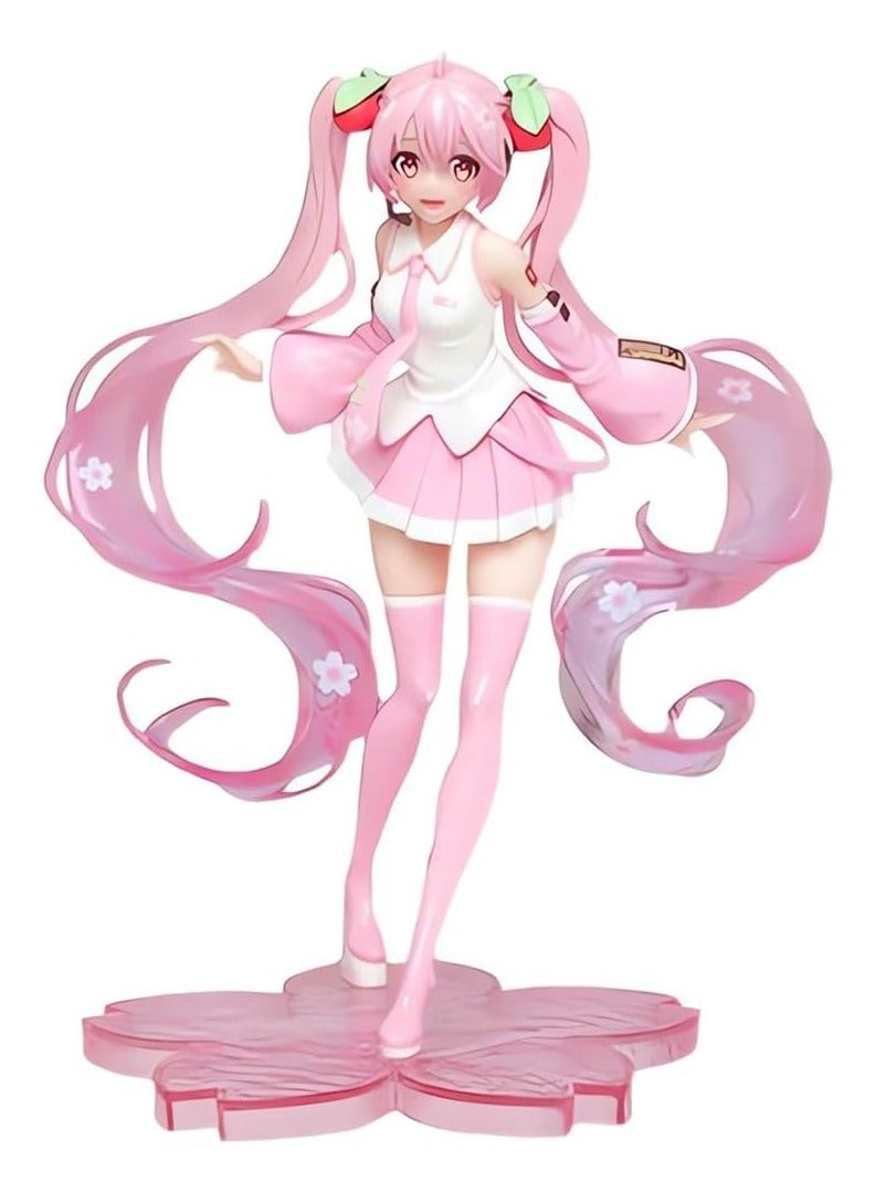 عام دُمى هاتسوني ميكو الأنمي باللون الوردي والساكورا، هدية مميزة لتزيين المكاتب بمقاس 7.8 بوصة. - Image 1