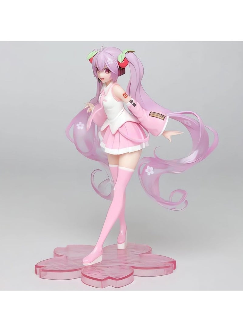 عام دُمى هاتسوني ميكو الأنمي باللون الوردي والساكورا، هدية مميزة لتزيين المكاتب بمقاس 7.8 بوصة. - Image 2